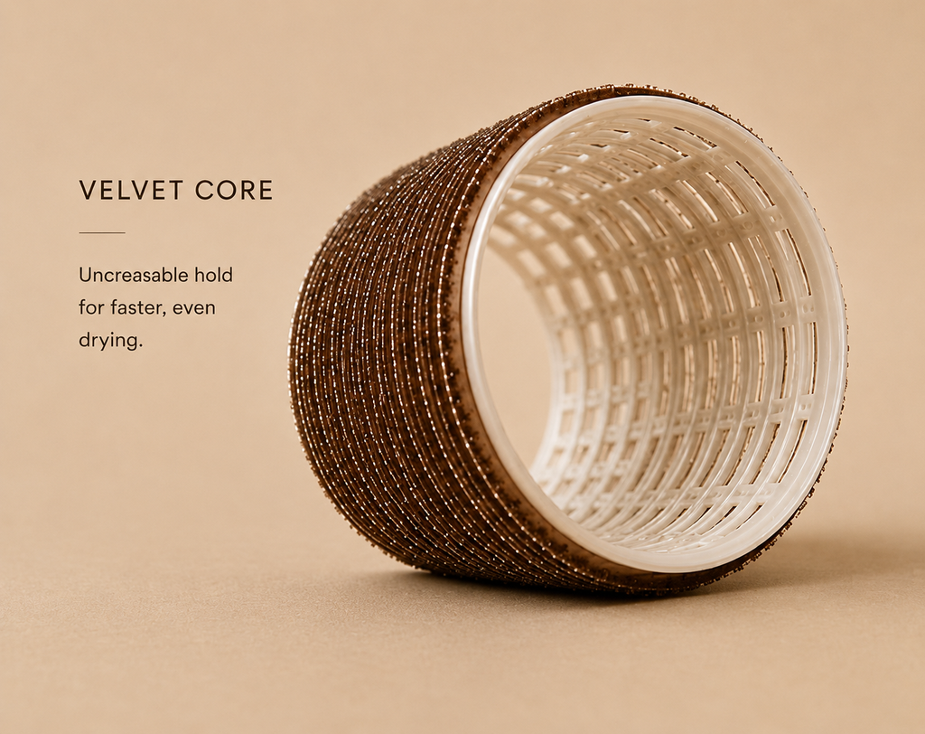 Jumbo Velvet Rollers- Café (Coffee Brown)