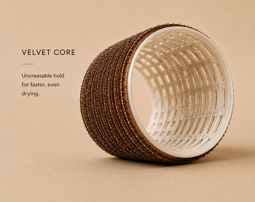 Jumbo Velvet Rollers- Café (Coffee Brown)