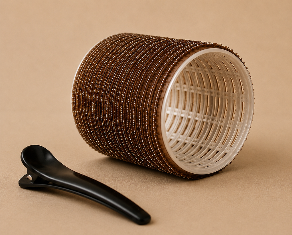 Jumbo Velvet Rollers- Café (Coffee Brown)