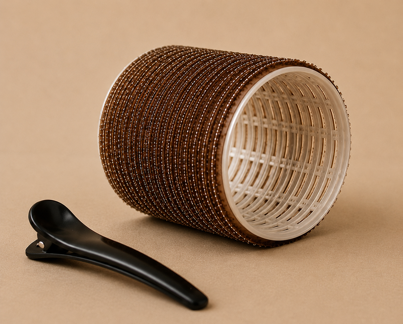 Jumbo Velvet Rollers- Café (Coffee Brown)